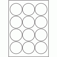 814 - A3 Label Size 90mm dia - 12 labels per sheet