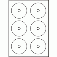 815 - A3 Label Size 115mm dia CD/DVD - 6 labels per sheet