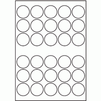 816 - A3 Label Size 53mm dia - 30 labels per sheet