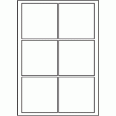 819 - A3 Label Size 130mm x 130mm - 6 labels per sheet 