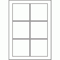 820 - SR-A3 Label Size 130mm x 130mm - 6 labels per sheet