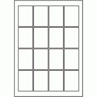 822 - SR-A3 Label Size 97mm x 68mm - 16 labels per sheet