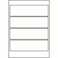 823 - A3 Label Size 280mm x 80mm - 4 labels per sheet