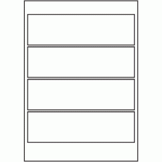 823 - A3 Label Size 280mm x 80mm - 4 labels per sheet 