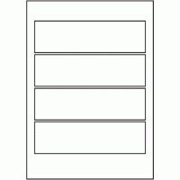 824 - SR-A3 Label Size 280mm x 80mm - 4 labels per sheet