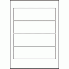 824 - SR-A3 Label Size 280mm x 80mm - 4 labels per sheet 