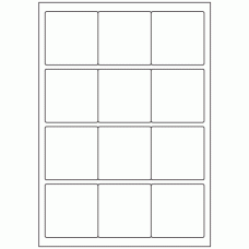 439 - Label Size 65mm x 65mm - 12 labels per sheet 