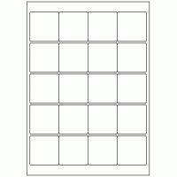 448 - Label Size 50mm x 50mm - 20 labels per sheet