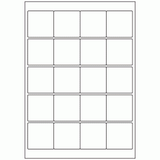 448 - Label Size 50mm x 50mm - 20 labels per sheet 