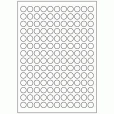 465 - Label Size 15mm dia - 154 labels per sheet 