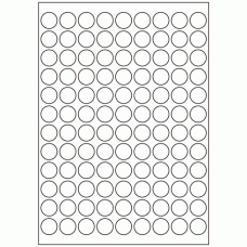 466 - Label Size 20mm dia - 108 labels per sheet 