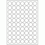 467 - Label Size 25.4mm dia - 70 labels per sheet