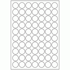 467 - Label Size 25.4mm dia - 70 labels per sheet 