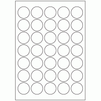 468 - Label Size 35mm dia - 35 labels per sheet 468 - Label Size 35mm dia - 35 labels per sheet