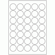 468 - Label Size 35mm dia - 35 labels per sheet 
