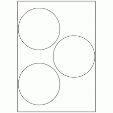 472 - Label Size 112mm dia - 3 labels per sheet 