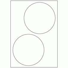 473 - Label Size 140mm dia - 2 labels per sheet 
