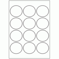 489 - Label Size 65mm x 60mm - 12 labels per sheet