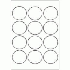 489 - Label Size 65mm x 60mm - 12 labels per sheet 