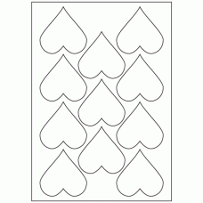 492 - Label Size 70mm x 70mm - 11 labels per sheet 