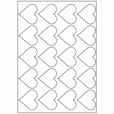 493 - Label Size 50mm x 53mm - 20 labels per sheet 