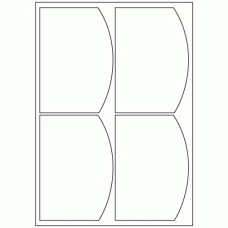 497 - Label Size 98mm x 140mm - 4 labels per sheet 