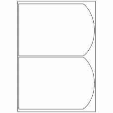 499 - Dome Label Size 204mm x 139.6mm - 2 labels per sheet 