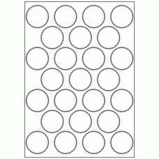 502 - Label Size 44mm x 44mm - 25 labels per sheet 