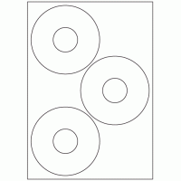 518 - Label Shape CD - 3 labels per sheet