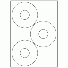 518 - Label Shape CD - 3 labels per sheet 