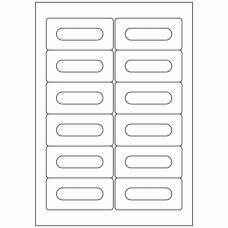 537 - Label Size Audio Cassette - 12 labels per sheet 