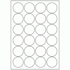 553 - Label Size 45mm dia - 24 labels per sheet 