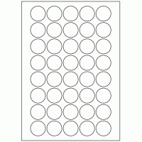 556 - Label Size 32mm dia - 40 labels per sheet 556 - Label Size 32mm dia - 40 labels per sheet