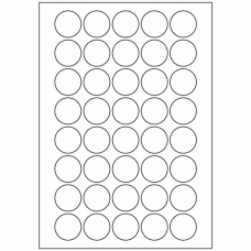 556 - Label Size 32mm dia - 40 labels per sheet 