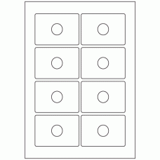 557 - Label Size Business Card CD - 8 labels per sheet 