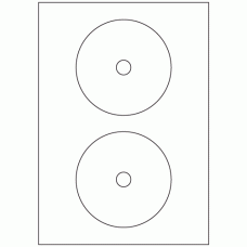 560 - Label Size 117.5mm CD/DVD - 2 labels per sheet 