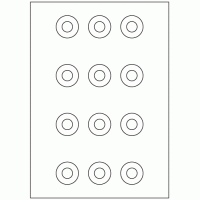 561 - Label Size 34mm dia - 12 labels per sheet 561 - Label Size 34mm dia - 12 labels per sheet