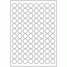 563 - Label Size 20mm dia - 96 labels per sheet 