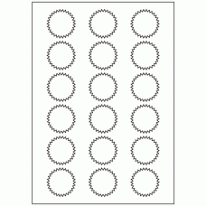 571 - Label Size 42mm x 42mm - 18 labels per sheet 