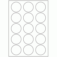 572 - Label Size 53mm dia - 15 labels per sheet