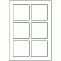 574 - Label Size 80mm x 80mm - 6 labels per sheet