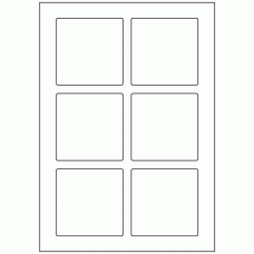 574 - Label Size 80mm x 80mm - 6 labels per sheet 