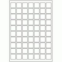 576 - Label Size 25mm x 25mm - 70 labels per sheet