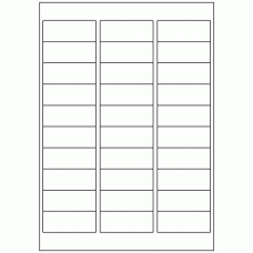 582 - Label Size 64mm x 25.4mm - 30 labels per sheet 