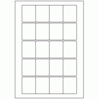 585 - Label Size 42mm x 52mm - 20 labels per sheet