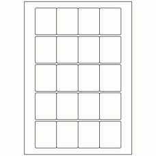 585 - Label Size 42mm x 52mm - 20 labels per sheet 