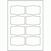 587 - Bottle Label Size 85mm x 55mm - 8 labels per sheet