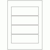 598 - Label Size 165mm x 53mm - 4 labels per sheet