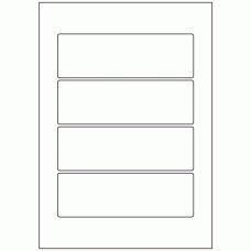 598 - Label Size 165mm x 53mm - 4 labels per sheet 