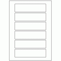 599 - Label Size 155mm x 40mm - 6 labels per sheet